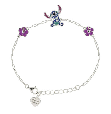 Disney - Krásný stříbrný náramek Stitch Lilo & Stitch BS00095SL-65.CS