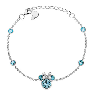 Disney - Stříbrný náramek Minnie Mouse s krystaly BS00062SRQL-55.CS