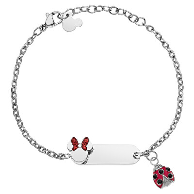 Disney - Půvabný ocelový náramek s přívěsky Minnie Mouse B600623RRL-55.CS