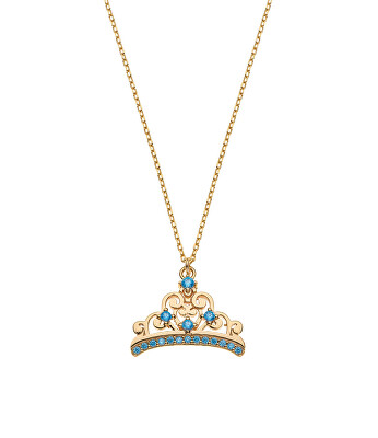 Disney - Půvabný pozlacený náhrdelník Princess NS00020YZBL-157.CS (řetízek, přívěsek)