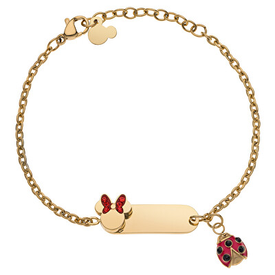 Disney - Půvabný pozlacený náramek s přívěsky Minnie Mouse B600623YRRL-55.CS