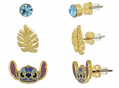 Disney - Roztomilý set peckových náušnic pro dívky Lilo & Stitch SF00262RQL.CS