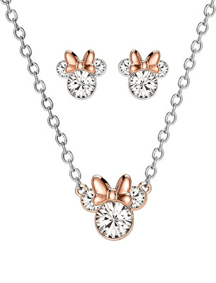 Disney - Set šperků s krystaly Minnie Mouse SF00155TRWL (náušnice, náhrdelník)