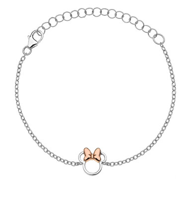 Disney - Slušivý stříbrný bicolor náramek Minnie Mouse BS00027TL-55