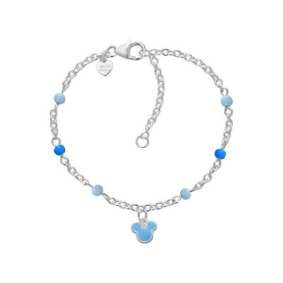 Disney - Slušivý stříbrný náramek Mickey Mouse Mini BS00103SL-47.CS