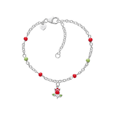 Disney - Slušivý stříbrný náramek Růže Mini BS00102SL-47.CS
