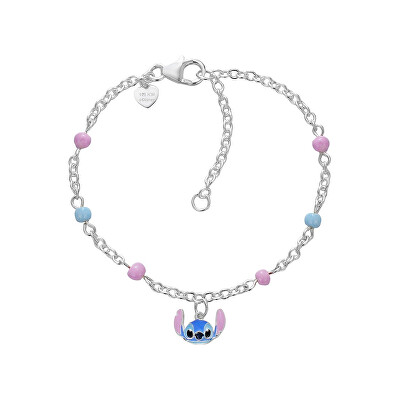 Disney - Slušivý stříbrný náramek Stitch Mini BS00101SL-47.CS