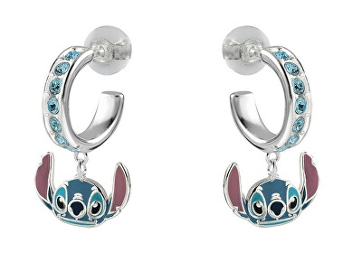 Disney - Stříbrné kruhy s přívěsky Stitch Lilo & Stitch ES00099SRQL.CS