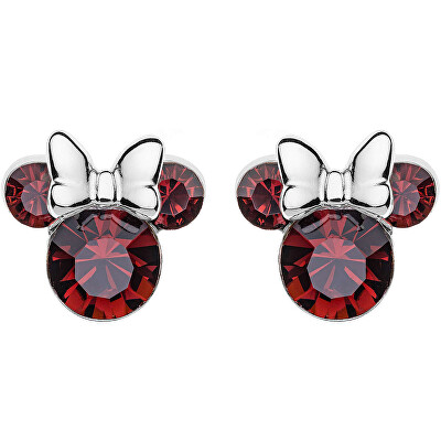 Disney - Třpytivé stříbrné náušnice pecky Minnie Mouse ES00013SJANL.CS