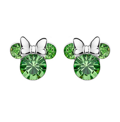 Disney - Třpytivé stříbrné náušnice pecky Minnie Mouse ES00028SAUGL.CS