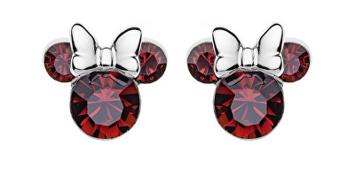 Disney - Třpytivé stříbrné náušnice pecky Minnie Mouse ES00028SJANL.CS