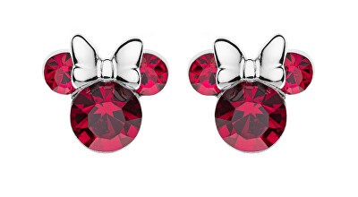 Disney - Třpytivé stříbrné náušnice pecky Minnie Mouse ES00028SJUYL.CS