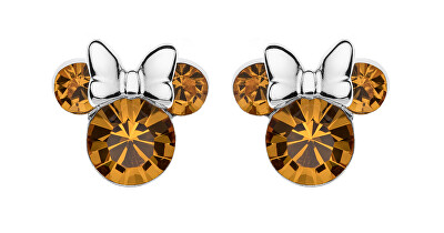 Disney - Třpytivé stříbrné náušnice pecky Minnie Mouse ES00028SNOVL.CS