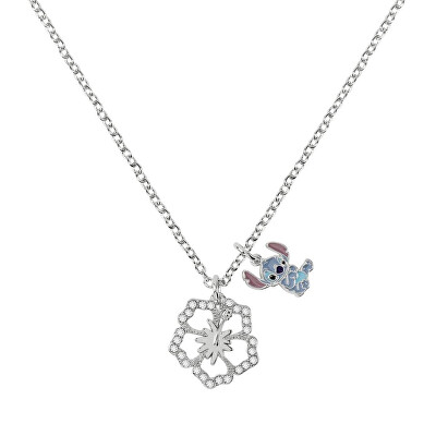 Disney - Třpytivý náhrdelník s přívěskem květiny Lilo & Stitch NF00712RL-16.PH