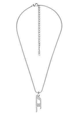 Diesel - Fashion oceľový náhrdelník D Logo DX1624040