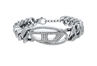 Diesel - Fashion třpytivý unisex náramek z oceli DX1707040