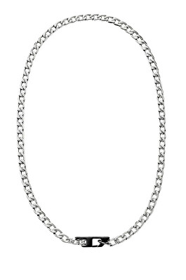 Diesel - Nepřehlédnutelný ocelový náhrdelník D Logo DX1636931