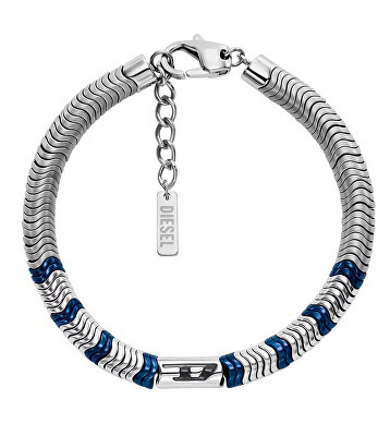 Diesel - Pánský ocelový bicolor náramek s hematitem DX1572931