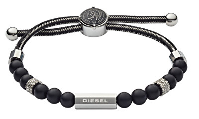 Diesel - Pánský textilní náramek s achátem DX1151040