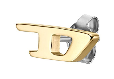 Diesel - Pozlacená ocelová single náušnice DX1520710