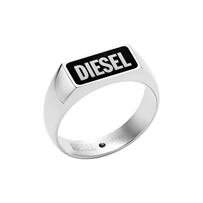 Diesel - Slušivý prsten s černým smaltem DX1512040