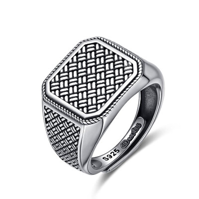 Diverse - Stylový stříbrný nastavitelný prsten pro muže DI0R0009