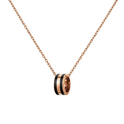 Daniel Wellington - Stylový bronzový náhrdelník s kruhovým přívěskem Emalie DW00400305