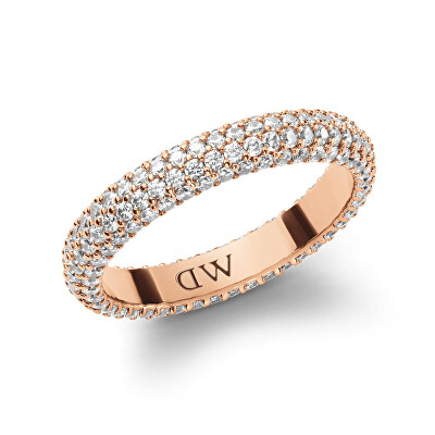 Daniel Wellington - Třpytivý bronzový prsten s krystaly Pavé DW0040062