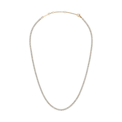 Daniel Wellington - Třpytivý bronzový náhrdelník s krystaly Classic Tennis DW00400390