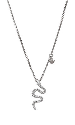 Emporio Armani - Dámský stříbrný náhrdelník Had se zirkony EG3611040