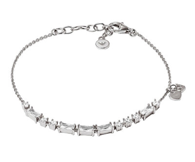Emporio Armani - Elegantní stříbrný náramek pro ženy se zirkony EG3605040
