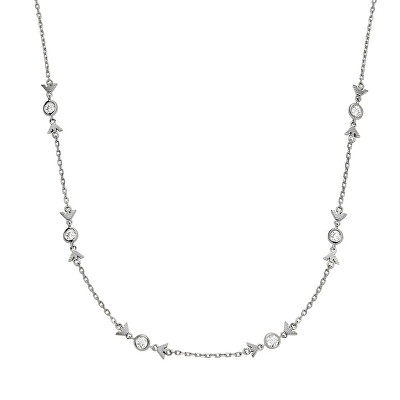 Emporio Armani - Fashion stříbrný náhrdelník se zirkony EG3615040