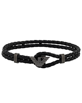 Emporio Armani - Bőr karkötő férfiaknak EGS3322060