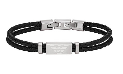 Emporio Armani - Módní kožený náramek EGS3122040