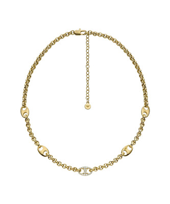 Emporio Armani - Módní pozlacený náhrdelník se zirkony EGS3269710