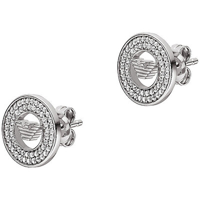 Emporio Armani - Módní stříbrné náušnice s kubickou zirkonií EG3587040