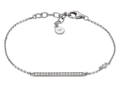 Emporio Armani - Nadčasový stříbrný náramek pro ženy se zirkony EG3592040