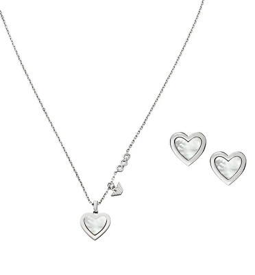 Emporio Armani - Originální perleťový set šperků EGS3228SET (náhrdelník, náušnice)