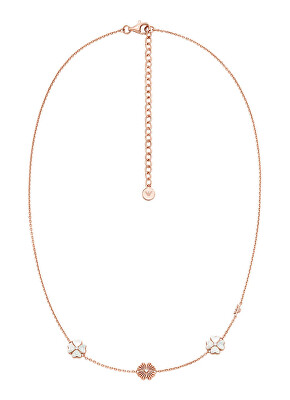 Emporio Armani - Pozlacený náhrdelník Čtyřlístky se zirkony EG3650221