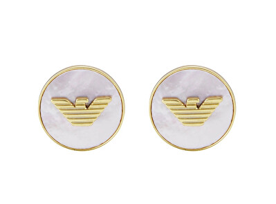 Emporio Armani - Půvabné náušnice s perletí Eagle Logo EGS3141710