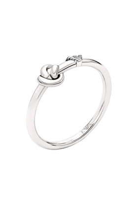 Emporio Armani - Strieborný moderný prsteň Uzol Sentimental EG3644040