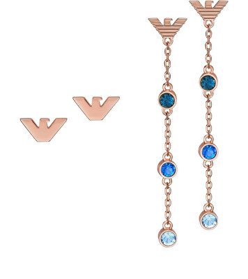 Emporio Armani - Stylová bronzová sada náušnic EGS3013SET
