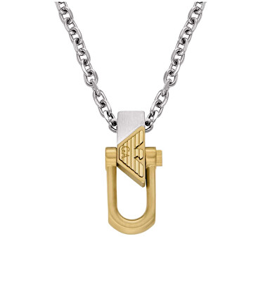 Emporio Armani - Pánský bicolor náhrdelník z oceli EGS3243040