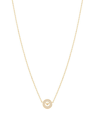 Emporio Armani - Třpytivý pozlacený náhrdelník s kubickými zirkony EG3628710