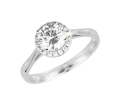 Evolution Group - Pavona - Luxusní stříbrný prsten s čirými zirkony 15008.1 crystal