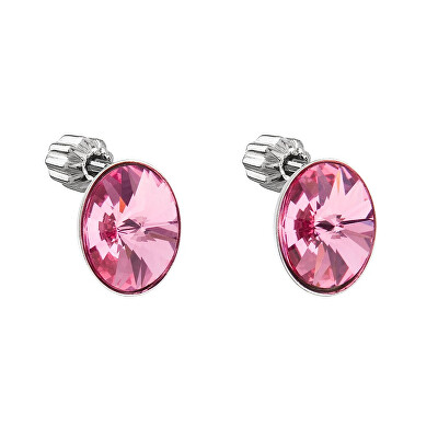 Evolution Group - Pavona - Růžové peckové náušnice s krystaly Swarovski 31274.3 rose