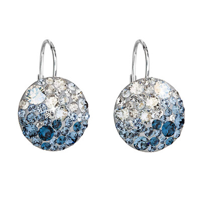 Evolution Group - Pavona - Stříbrné náušnice s krystaly 31176.3 Ice Blue