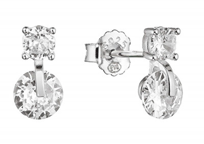 Evolution Group - Pavona - Elegantní stříbrné náušnice se zirkony 11432.1 crystal