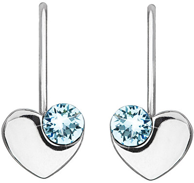 Evolution Group - Pavona - Stříbrné srdíčkové náušnice s krystaly Swarovski 31299.3