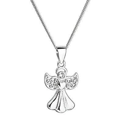 Evolution Group - Pavona - Stříbrný náhrdelník Andělíček s krystalem Swarovski 32077.1